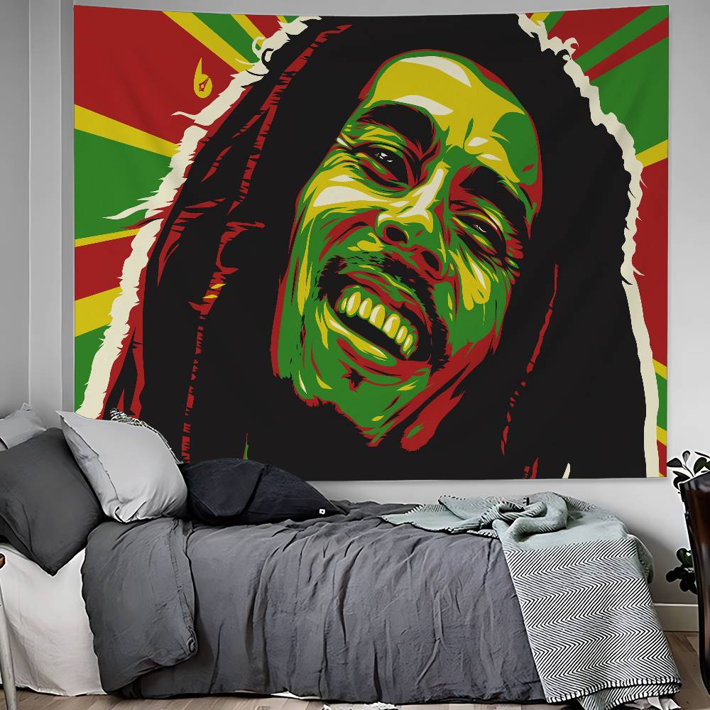 Science Bob - Bob Marley Reggae Muzyka Kreskówka Gobelin