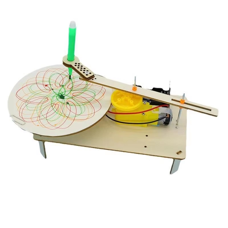 Science Project Robot - Zestaw DIY Kreatywny Drewniany Elektryczny Plotter