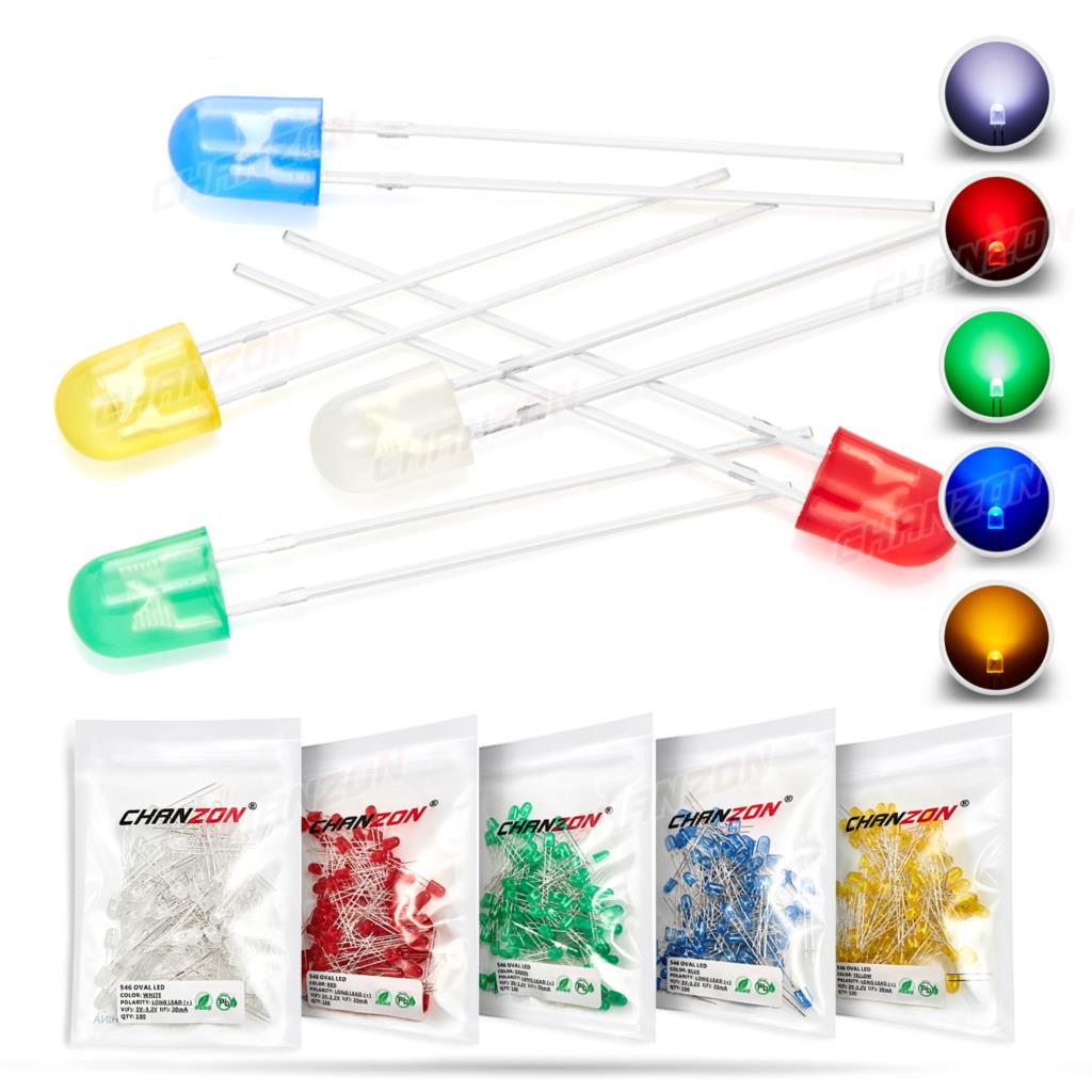 100Pcs 5mm Oval LED Diode 546  – Hobby Is Science recenzja i cena