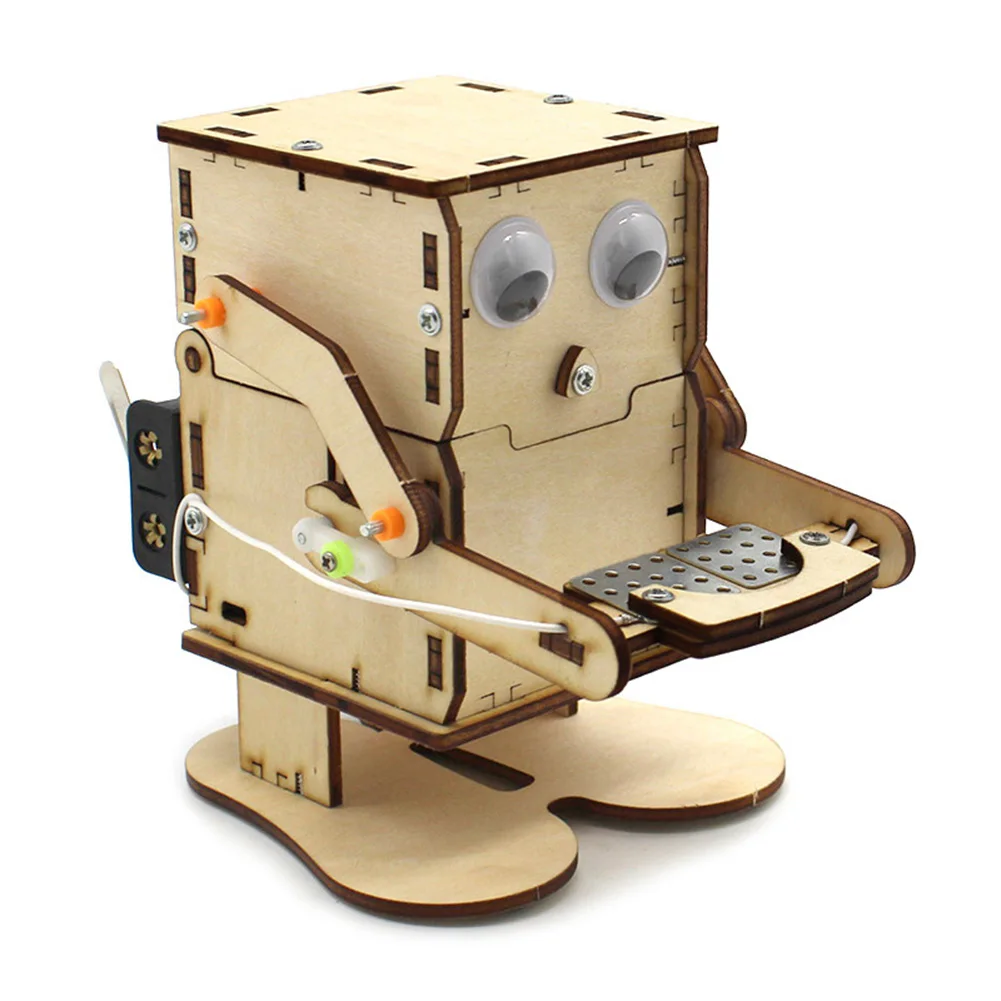 Robot jedzący moneta drewniany – Science Project Robot recenzja i cena