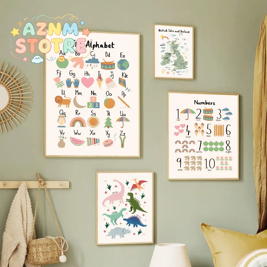 Mapa świata zwierząt, dinozaur – Star Map Poster recenzja i cena